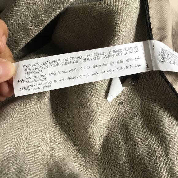 NWT ZARA WOMEN'S LINEN WOOL BLEND COAT SZ XXL Grey Plus Size - Picture 10 of 11